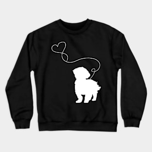 dog cute shih tzu heart Crewneck Sweatshirt